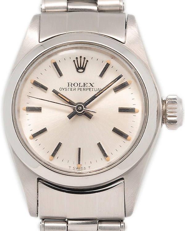 Rolex Oyster Perpetual Lady Vintage 24MM Silver Dial Steel Bracelet (6618)