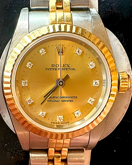 Rolex Oyster Perpetual 24MM Champagne Dial Two-Tone Jubilee Bracelet (76193)