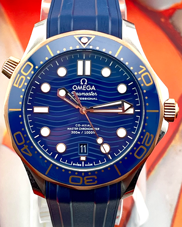 Omega Seamaster Diver 300M 42MM Blue Dial Rubber Strap (210.22.42.20.03.002)