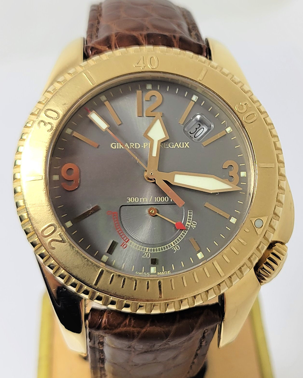 Girard Perregaux Sea Hawk II Limited Edition 42MM Strap Yellow Gold Gray Dial (4992)