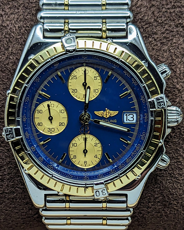 Breitling Chronomat Chronograph 39MM Blue Dial Two-Tone Bracelet (D13050.1)