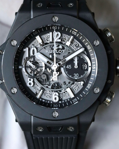 2021 Hublot Big Bang Unico "Black Magic" 44MM Skeleton Dial Rubber Strap (421.CI.1170.RX)