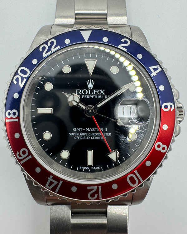 Rolex GMT-Master II "Pepsi" 40MM Black Dial Oyster Bracelet (16710T)