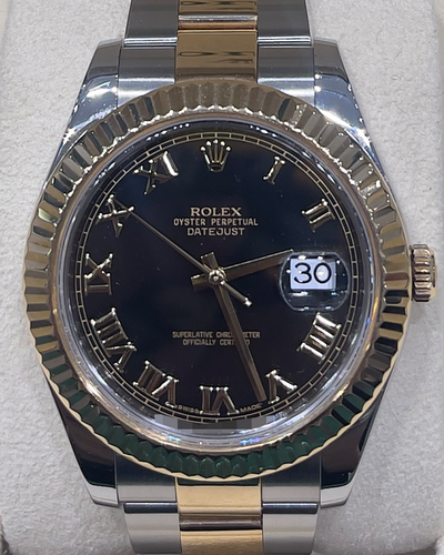 Rolex Datejust II 41MM Two-Tone Yellow Gold and Steel Black Dial (116333)