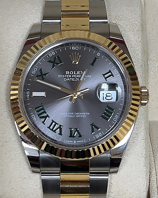 2020 Rolex Datejust "Wimbledon" 41MM Slate Dial Two-Tone Oyster Bracelet (126333)