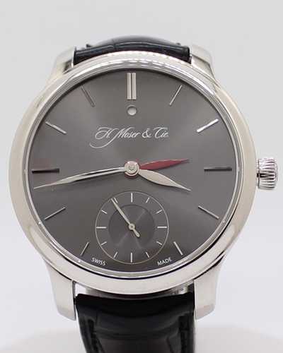 H. Moser & Cie Endeavour 40.8MM Grey Dial Leather Strap (1346-0301)