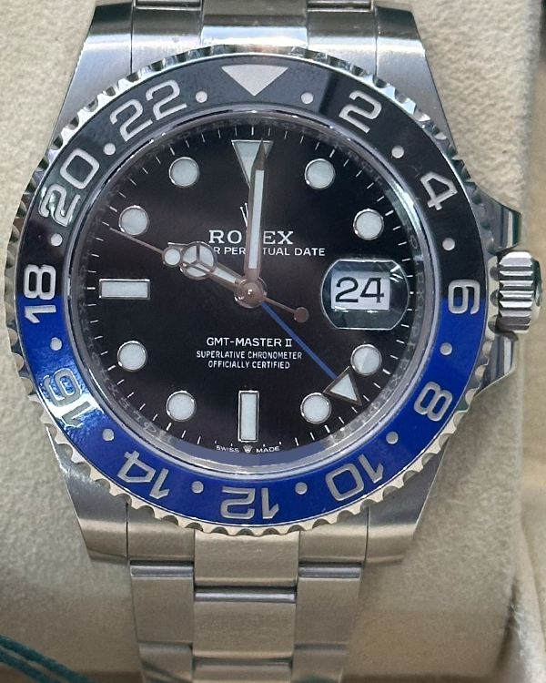 2021 Rolex GMT-Master II "Batman" 40MM Black Dial Oyster Bracelet (126710BLNR)