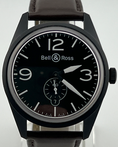 2018 Bell & Ross 41MM Black Dial Leather Strap (BR123-95-SC)