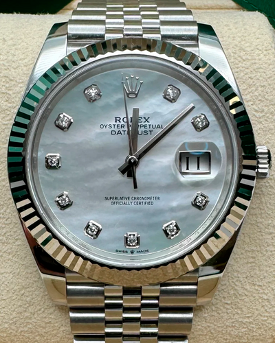 2021 Rolex Datejust 41MM Mother of Pearl Dial Jubilee Bracelet (126334)