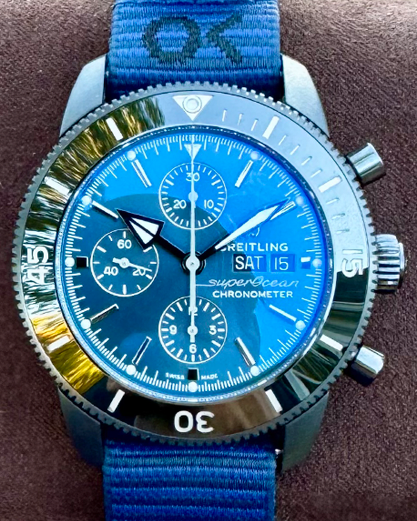 Breitling Superocean Heritage "Outerknown" 44MM Blue Dial Textile Strap (M13313)