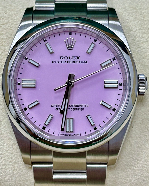 2021 Rolex Oyster Perpetual 36MM Candy Pink Dial Oyster Bracelet (126000)