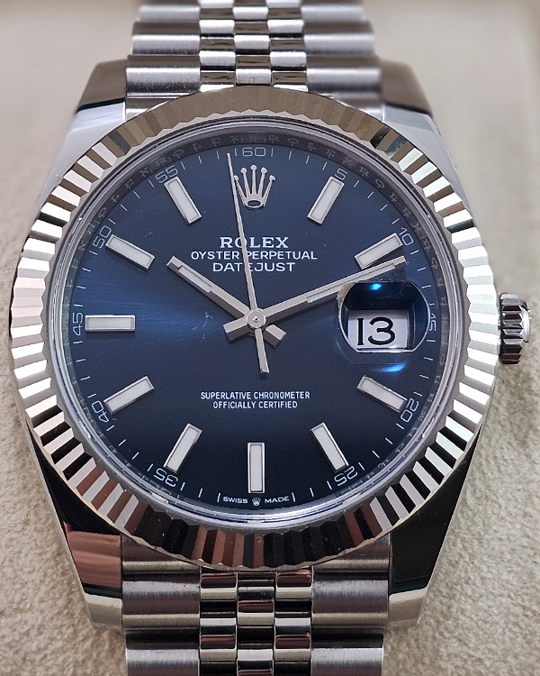 No Reserve - 2023 Rolex Datejust 41MM Blue Dial Jubilee Bracelet (126334)