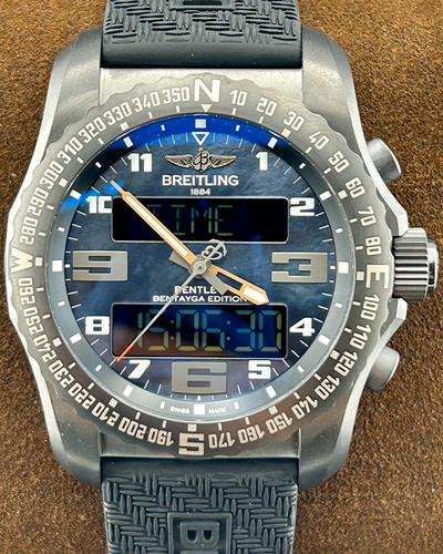 Breitling for Bentley Cockpit B50 Bentayga Edition 46MM Quartz Blue Mother of Pearl Dial Rubber Strap (VB50109U/BE29)