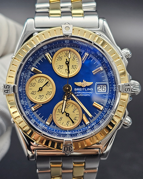 Breitling Chronomat 39MM Blue Dial Two-Tone Bracelet (D13350)
