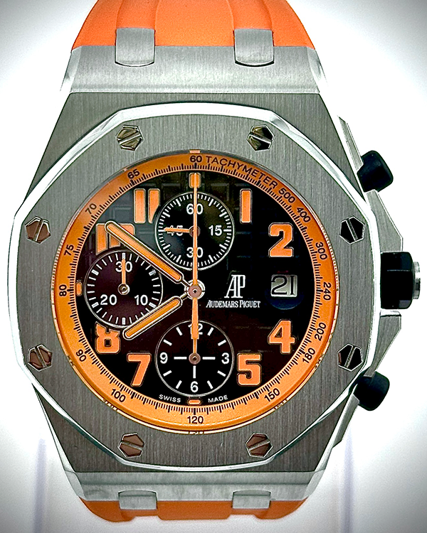 2014 Audemars Piguet Royal Oak Offshore Chronograph "Volcano" 42MM Black Dial Rubber Strap (26170ST.OO.D101CR.01)