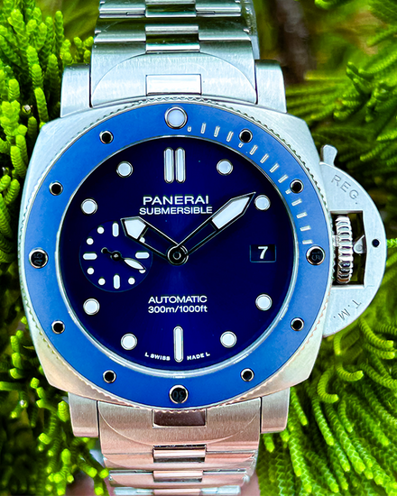 Panerai Luminor Submersible 42MM Steel Blue Dial Bracelet