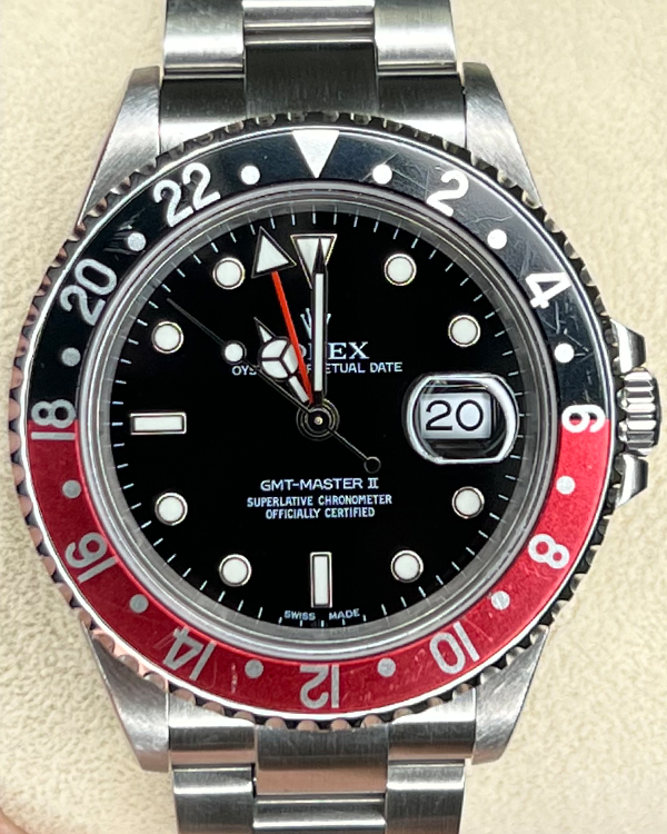 2004 Rolex GMT-Master II "Coke" 40MM Steel Black Dial (16710)