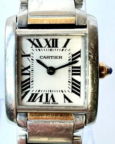 Cartier Tank Française 20x27.25MM Quartz White Dial Two-Tone Bracelet (2384)