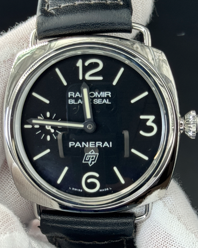 No Reserve - 2011 Panerai Radiomir Black Seal 45MM Black Dial Leather Strap (PAM00380)