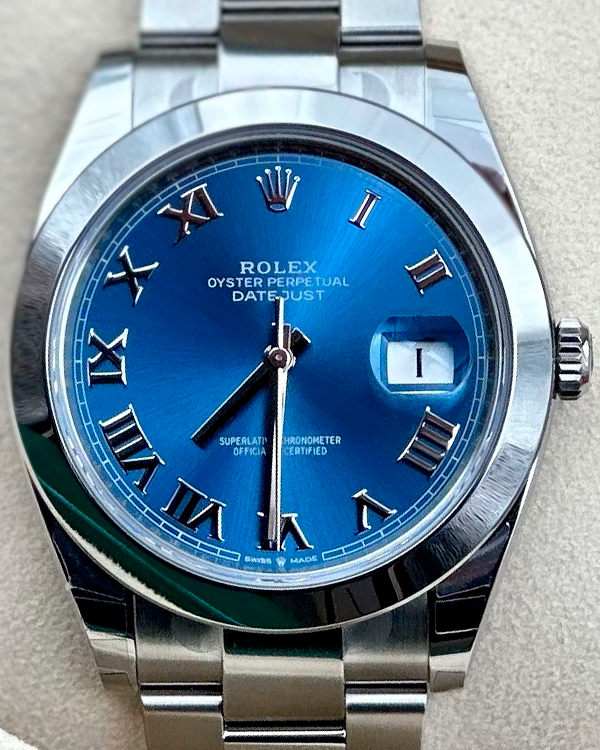 2024 Rolex Datejust 41MM Blue Dial Oyster Bracelet (126300)