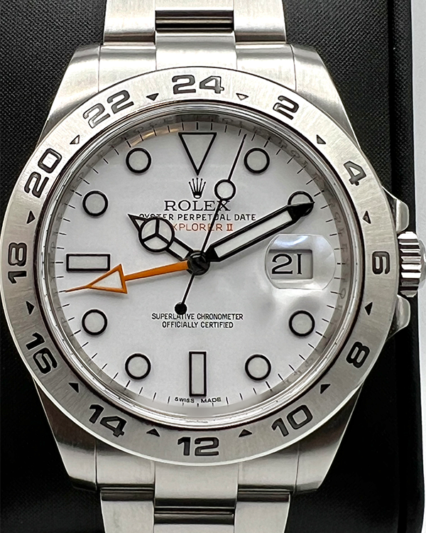 Rolex Explorer II 42MM White Dial Steel Bracelet (216570)