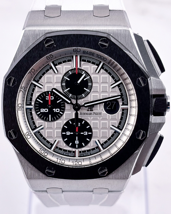 2014 Audemars Piguet Royal Oak Offshore Chronograph 44MM Silver Dial Rubber Strap (26400SO.OO.A002CA.01)