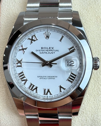 2019 Rolex Datejust 41MM White Dial Oyster Bracelet (126300)