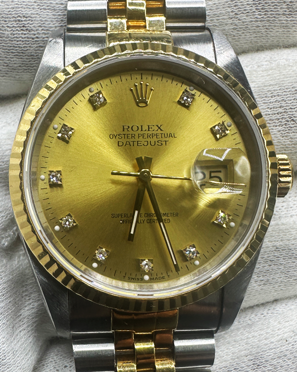 Rolex Datejust 36MM Champagne Dial Two-Tone Jubilee Bracelet (16233)