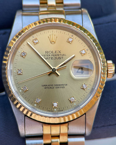 Rolex Datejust Vintage 36MM Champagne Dial Two-Tone Jubilee Bracelet (16233)