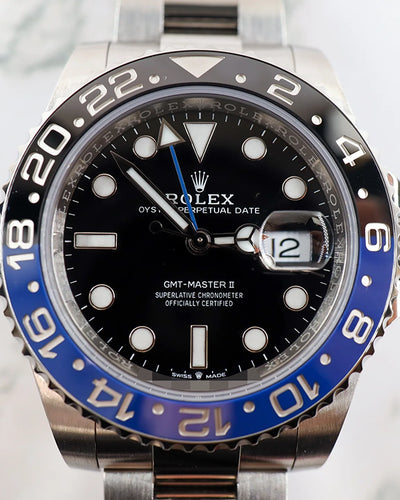 Rolex GMT-Master II "Batman" 40MM Black Dial Oyster Bracelet (126710BLNR)