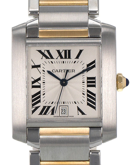 2002 Cartier Tank Française 28MM Silver Dial Two-Tone Bracelet (W51005Q4)