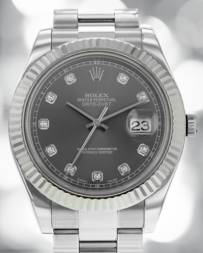 Rolex Datejust 41MM Grey Dial Oyster Bracelet (116334)