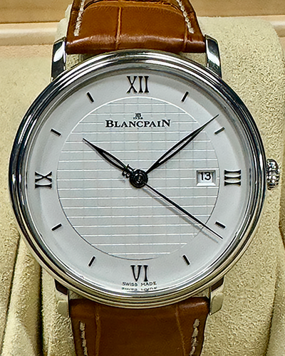 2022 Blancpain Villeret 40MM Silver Dial Leather Strap (6651-1143)