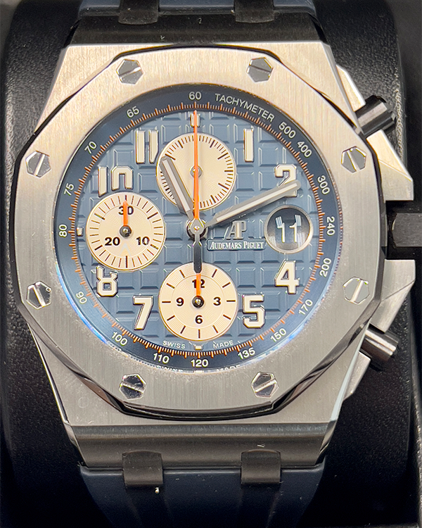 2016 Audemars Piguet Royal Oak Offshore 42MM Blue Dial Rubber Strap (26470ST)