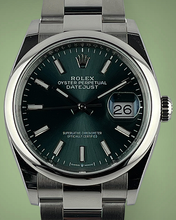 2023 Rolex Datejust 36MM Green Dial Oyster Bracelet (126200)