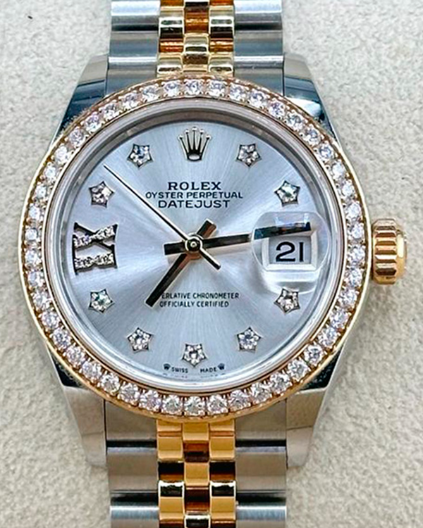 2022 Rolex Lady-Datejust 28MM Silver Dial Two-Tone Jubilee Bracelet (279383RBR)