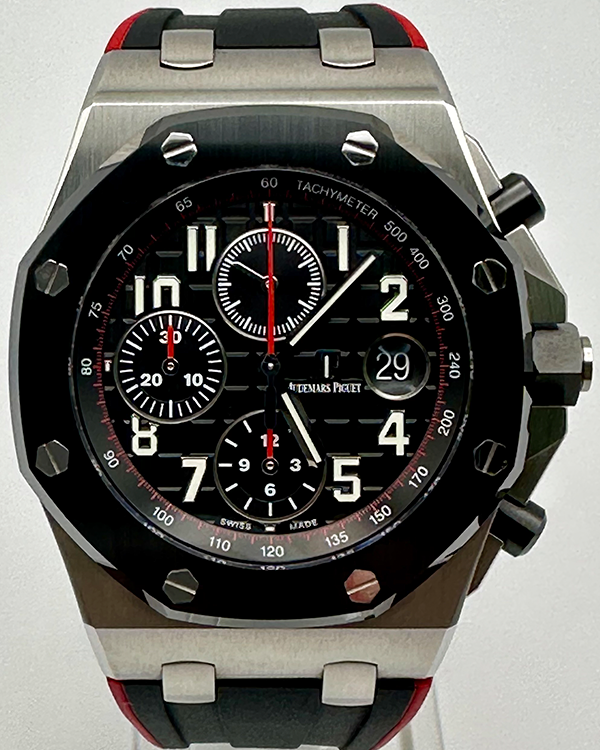 2018 Audemars Piguet Royal Oak Offshore Chronograph "Vampire" 42MM Black Dial Rubber Strap (26470SO.OO.A002CA.01)