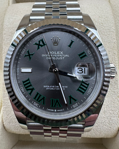 2023  Rolex Datejust "Wimbledon" 41MM Slate Dial Jubilee Bracelet (126334)
