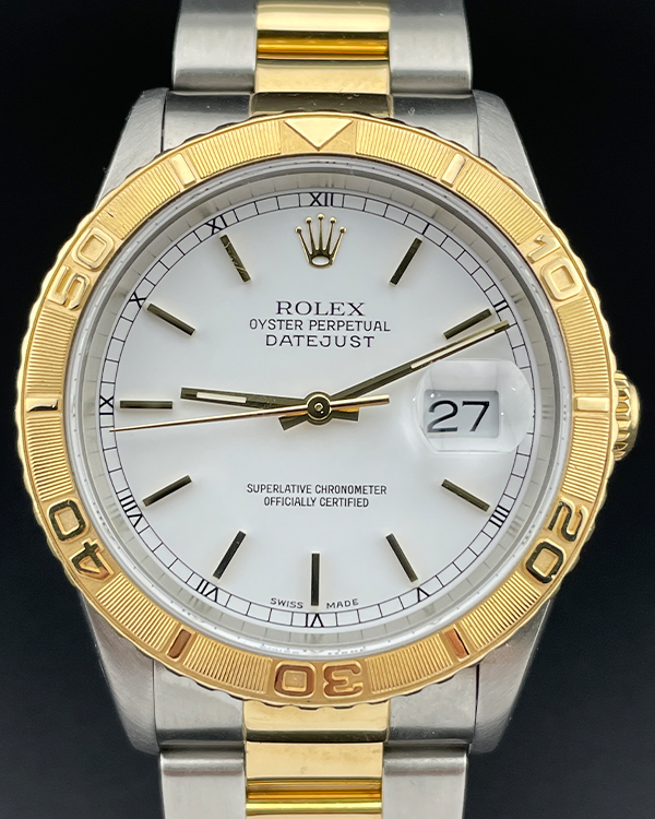 Rolex Datejust Turn-O-Graph 36MM White Dial Two-Tone Bracelet (16263)