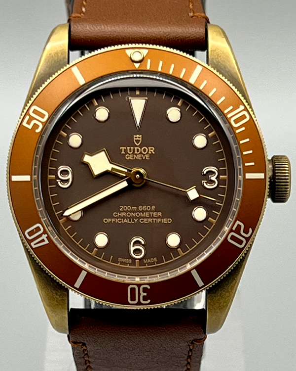 No Reserve - 2018 Tudor Heritage Black Bay Bronze 43MM Brown Dial Leather Strap (79250BM)