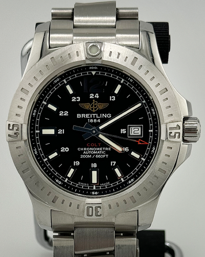 Breitling Colt 44MM Black Dial Steel Bracelet (A17388)