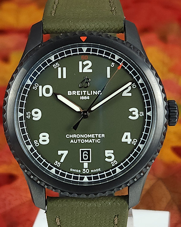 Breitling Aviator 8 "Curtiss Warhawk" 41MM Green Dial Textile Strap (M173152A1L1X2)