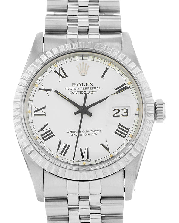 Rolex Datejust Vintage 36MM White Buckley Dial Jubilee Bracelet (16030)