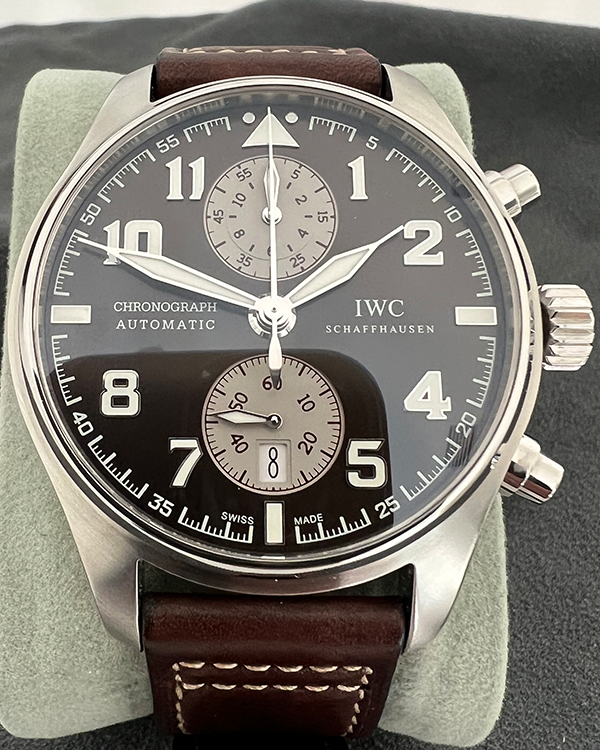 IWC Pilot Spitfire Chronograph "Antoine De Saint Exupéry" Edition Steel Brown Dial (IW387806)