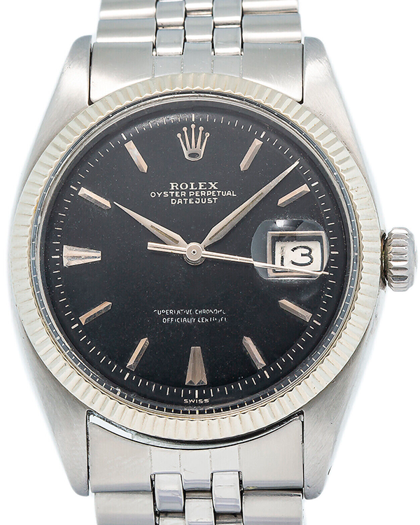 Rolex Datejust Vintage 36MM Black Dial Jubilee Bracelet (6605)