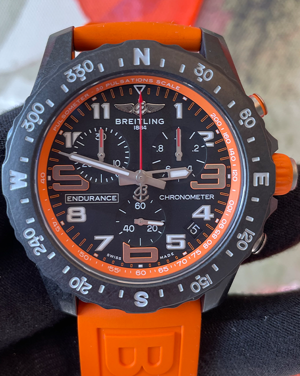 No Reserve - Breitling Endurance Pro 44MM Orange Breitlight Black Dial (X82310)