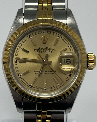 Rolex Lady-Datejust 26MM Champagne Dial Two-Tone Jubilee Bracelet (69173)