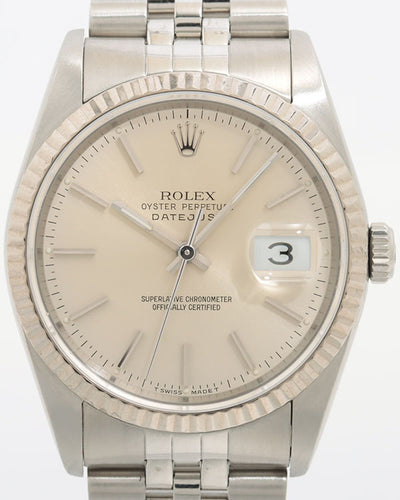 Rolex Datejust 36MM Silver Dial Jubilee Bracelet (16234)