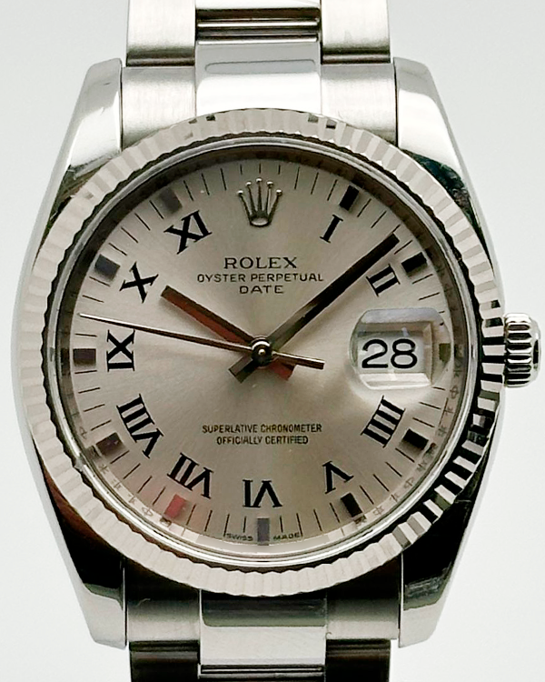 (Z Serial) Rolex Oyster Perpetual 34mm White Dial Oyster Bracelet (115234)