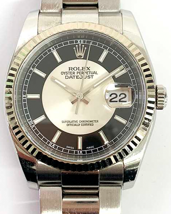 2006 Rolex Datejust 36MM Bullseye Dial Steel Bracelet (116234)